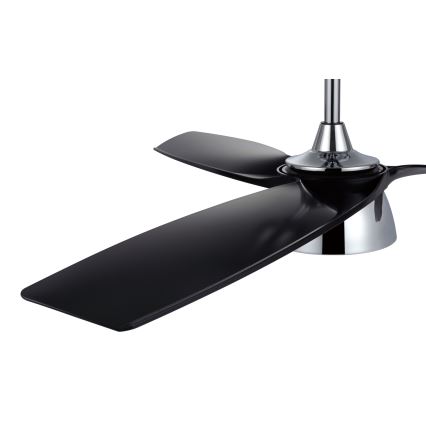 Lucci air 513072 - LED Dimbar takfläkt BRONX LED/18W/230V 3000/4000/6000K svart/skinande krom + fjärrkontroll