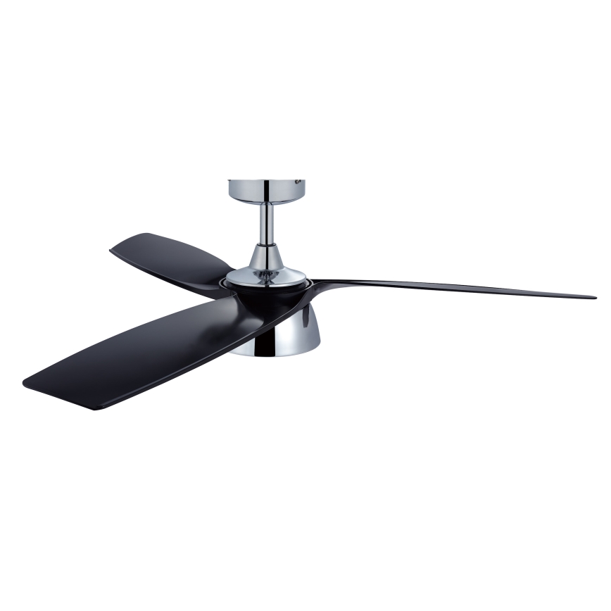Lucci air 513072 - LED Dimbar takfläkt BRONX LED/18W/230V 3000/4000/6000K svart/skinande krom + fjärrkontroll