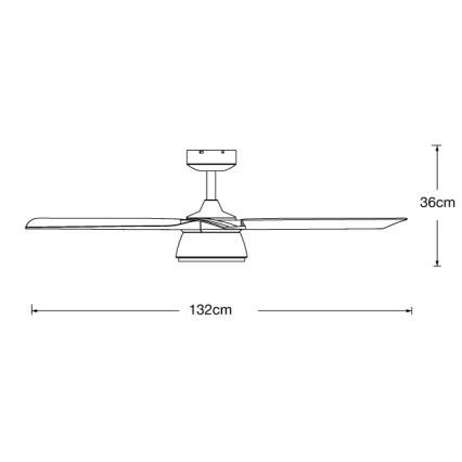 Lucci air 513072 - LED Dimbar takfläkt BRONX LED/18W/230V 3000/4000/6000K svart/skinande krom + fjärrkontroll