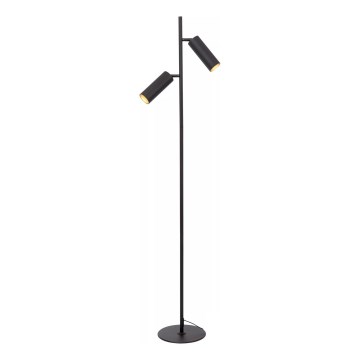 Lucide 09739/02/30 - Golvlampa CLUBS 2xGU10/40W/230V svart