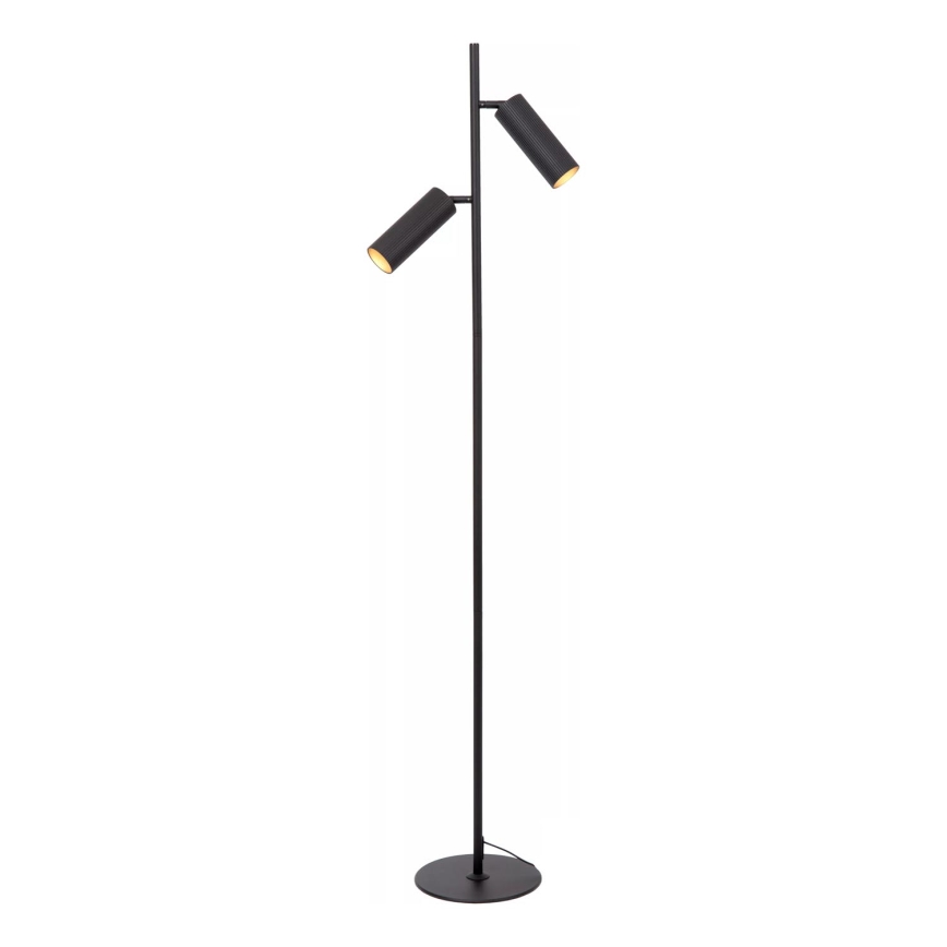 Lucide 09739/02/30 - Golvlampa CLUBS 2xGU10/40W/230V svart