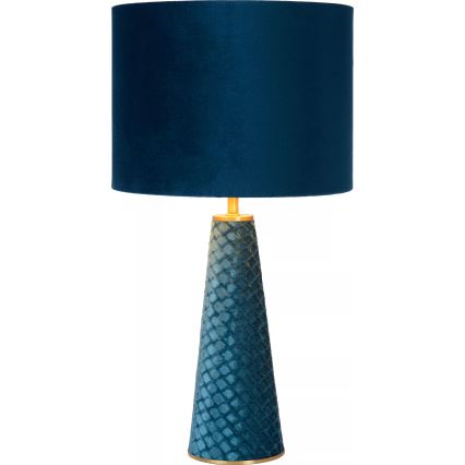 Lucide 10501/81/37 - Bordslampa EXTRAVAGANZA VELVET 1xE27/60W/230V blå
