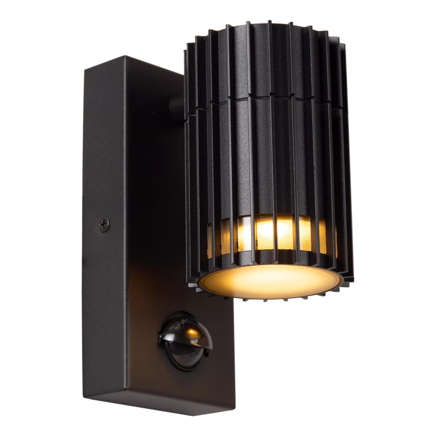 Lucide 11839/01/30 - Utomhus väggarmatur med sensor TIMBALA 1xGU10/7W/230V IP44