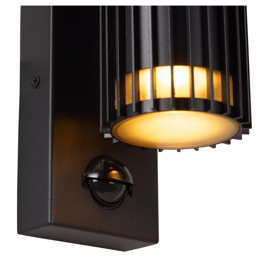 Lucide 11839/01/30 - Utomhus väggarmatur med sensor TIMBALA 1xGU10/7W/230V IP44