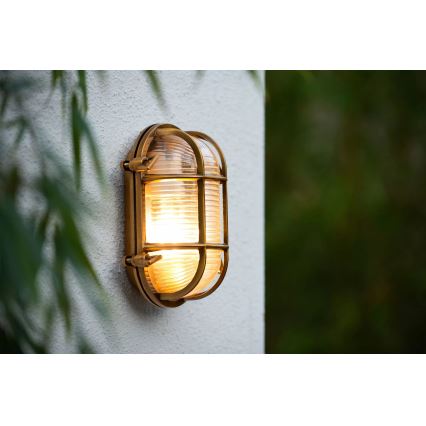 Lucide 11891/20/02 - Vägglampa för utomhusbruk DUDLEY 1xE27/40W/230V IP65 guld