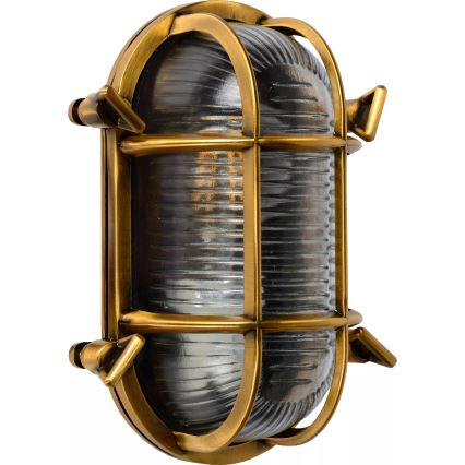Lucide 11891/20/02 - Vägglampa för utomhusbruk DUDLEY 1xE27/40W/230V IP65 guld