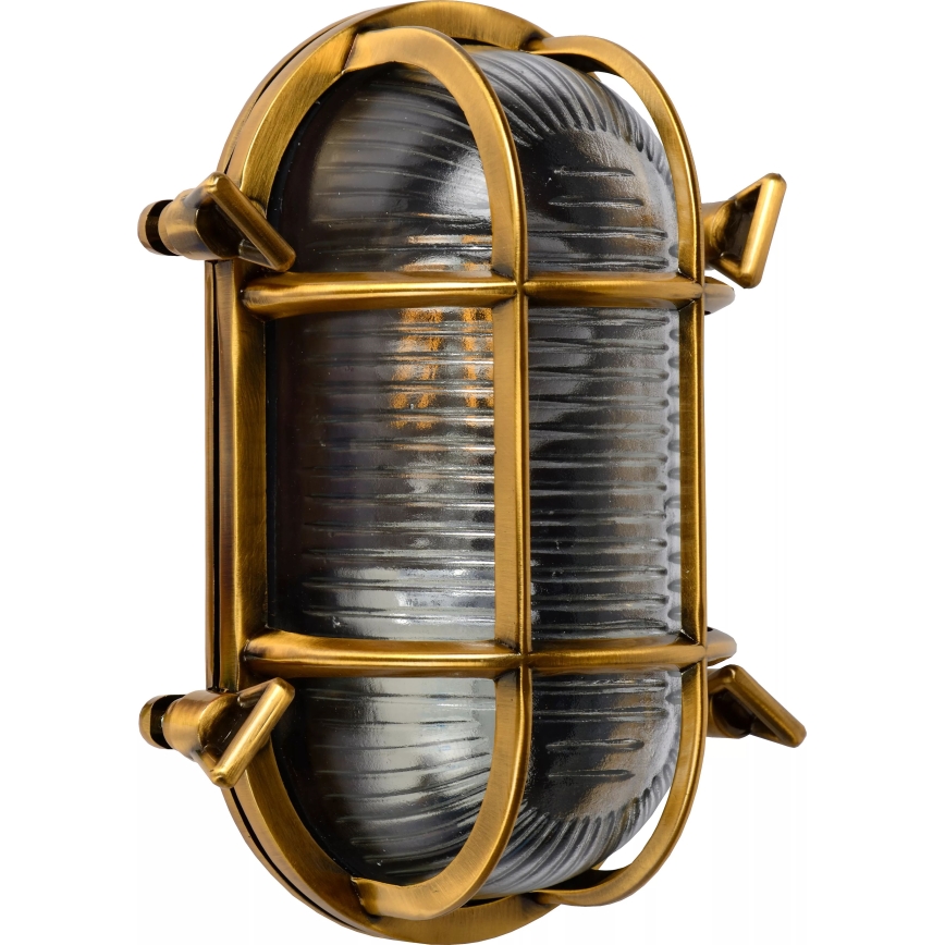 Lucide 11891/20/02 - Vägglampa för utomhusbruk DUDLEY 1xE27/40W/230V IP65 guld