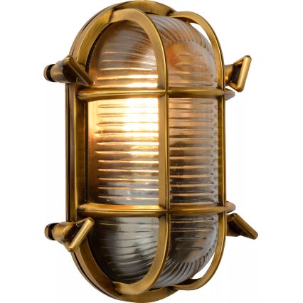 Lucide 11891/20/02 - Vägglampa för utomhusbruk DUDLEY 1xE27/40W/230V IP65 guld