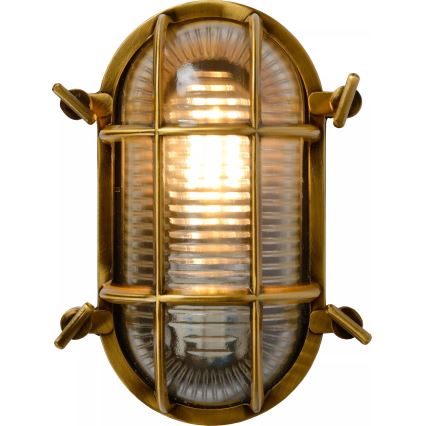 Lucide 11891/20/02 - Vägglampa för utomhusbruk DUDLEY 1xE27/40W/230V IP65 guld