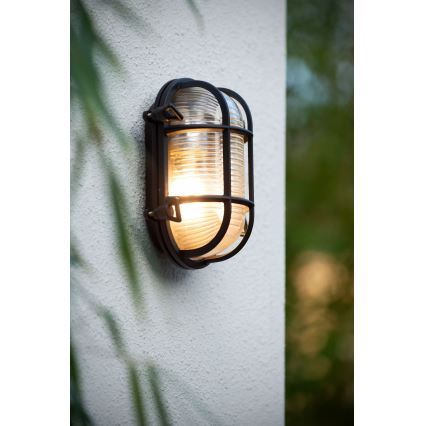 Lucide 11891/20/30 - Vägglampa för utomhusbruk DUDLEY 1xE27/40W/230V IP65 svart