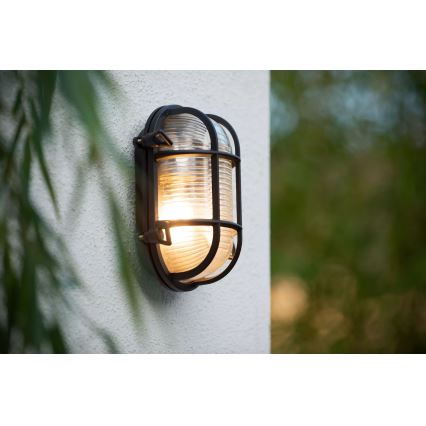 Lucide 11891/20/30 - Vägglampa för utomhusbruk DUDLEY 1xE27/40W/230V IP65 svart