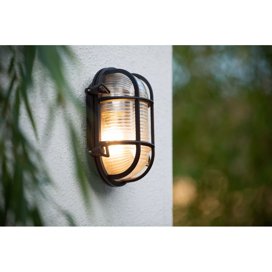 Lucide 11891/20/30 - Vägglampa för utomhusbruk DUDLEY 1xE27/40W/230V IP65 svart