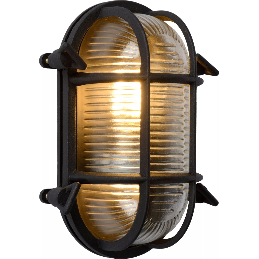 Lucide 11891/20/30 - Vägglampa för utomhusbruk DUDLEY 1xE27/40W/230V IP65 svart
