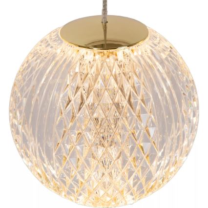 Lucide 13499/13/60 - LED ljusreglerad ljuskrona på textilsladd CINTRA 3xLED/4,7W/230V guld