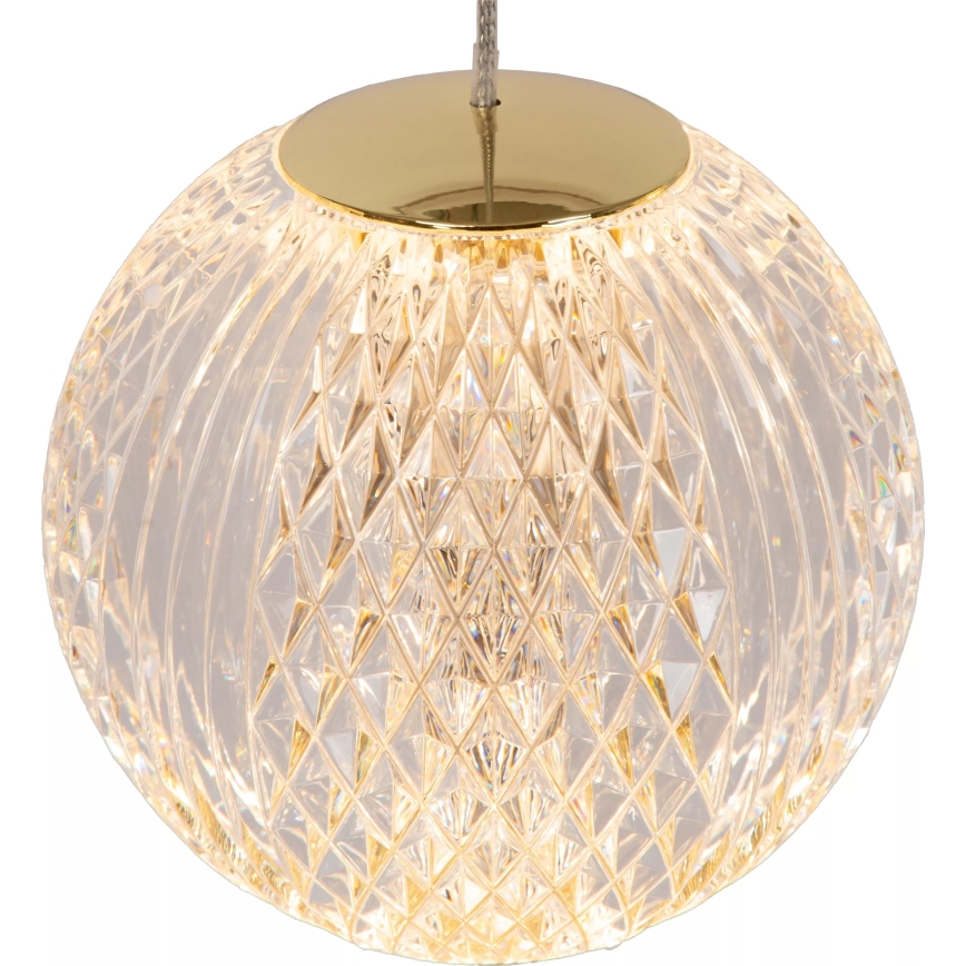 Lucide 13499/13/60 - LED ljusreglerad ljuskrona på textilsladd CINTRA 3xLED/4,7W/230V guld