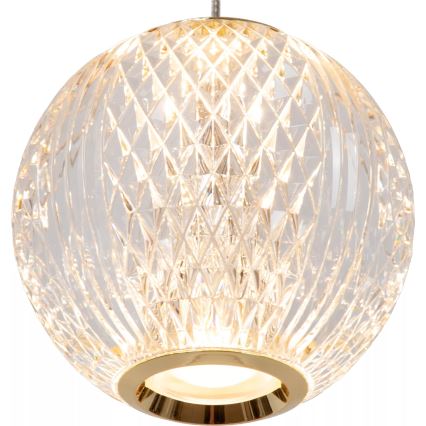 Lucide 13499/13/60 - LED ljusreglerad ljuskrona på textilsladd CINTRA 3xLED/4,7W/230V guld