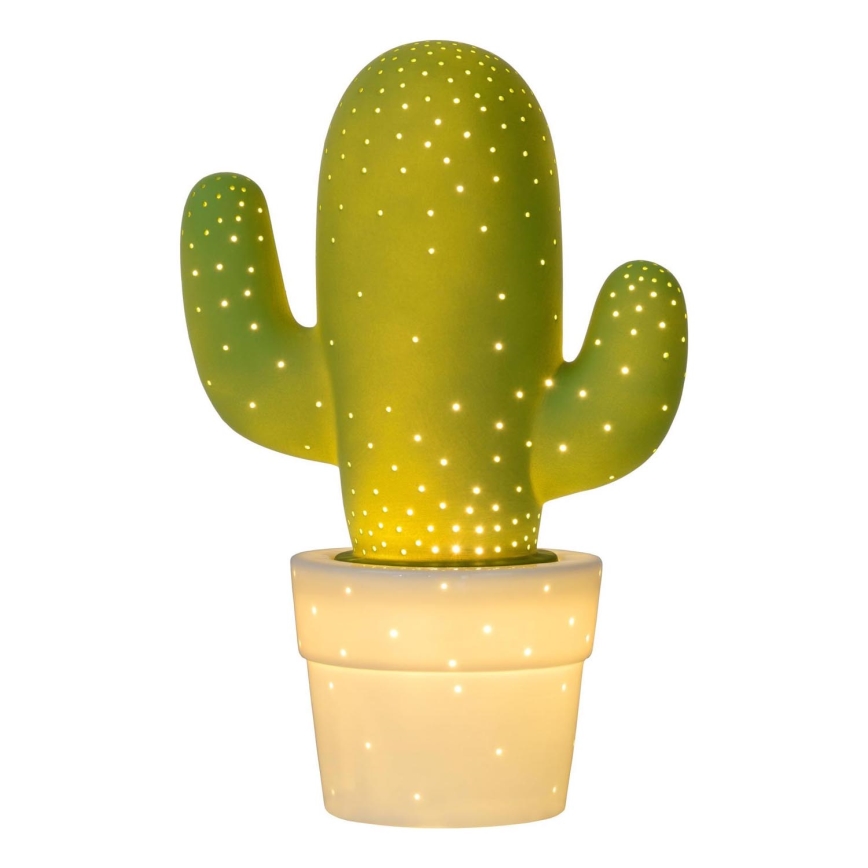 Lucide 13513/01/33 - Bordslampa CACTUS 1xE14/25W/230V grön