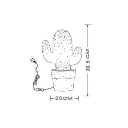 Lucide 13513/01/33 - Bordslampa CACTUS 1xE14/25W/230V grön