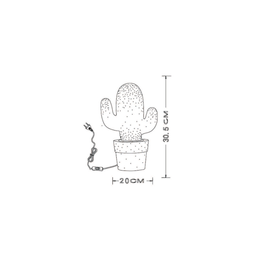Lucide 13513/01/33 - Bordslampa CACTUS 1xE14/25W/230V grön