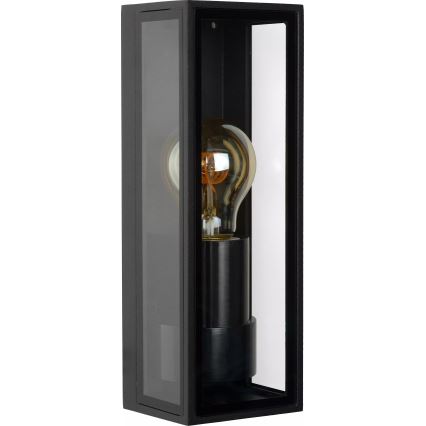 Lucide 15802/01/30 - Vägglampa för utomhusbruk DUKAN 1xE27/15W/230V IP65 svart