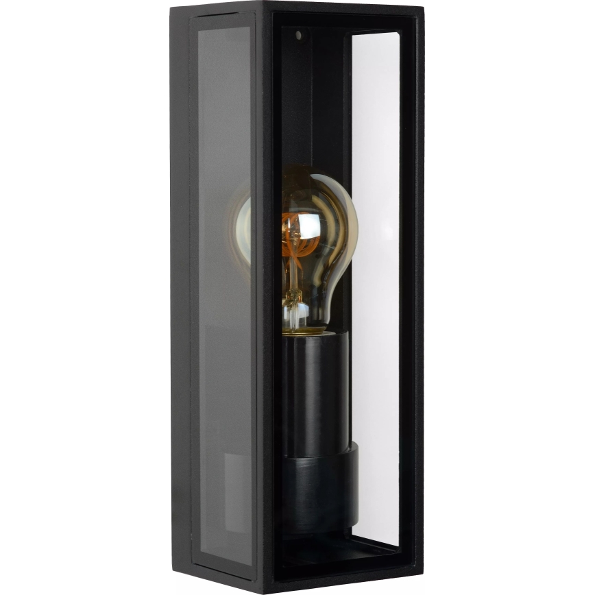 Lucide 15802/01/30 - Vägglampa för utomhusbruk DUKAN 1xE27/15W/230V IP65 svart