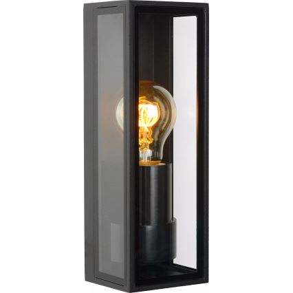 Lucide 15802/01/30 - Vägglampa för utomhusbruk DUKAN 1xE27/15W/230V IP65 svart