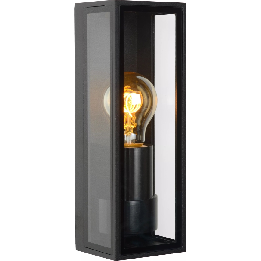 Lucide 15802/01/30 - Vägglampa för utomhusbruk DUKAN 1xE27/15W/230V IP65 svart