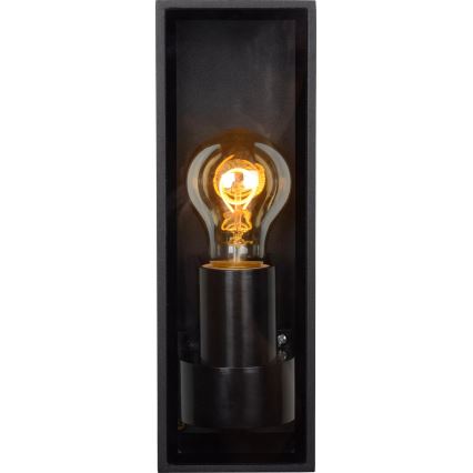 Lucide 15802/01/30 - Vägglampa för utomhusbruk DUKAN 1xE27/15W/230V IP65 svart