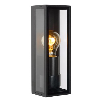 Lucide 15802/01/30 - Vägglampa för utomhusbruk DUKAN 1xE27/15W/230V IP65 svart