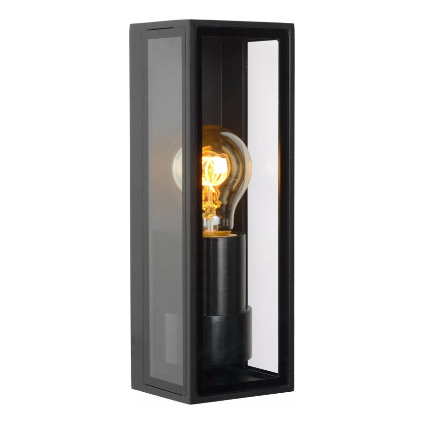 Lucide 15802/01/30 - Vägglampa för utomhusbruk DUKAN 1xE27/15W/230V IP65 svart