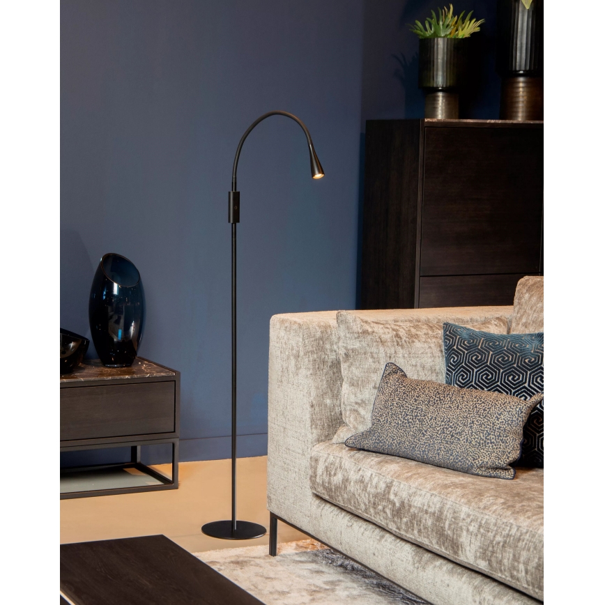 Lucide 18756/03/30 - LED Ljusreglerad flexibel beröring golvlampa ZOZY LED/4W/230V svart