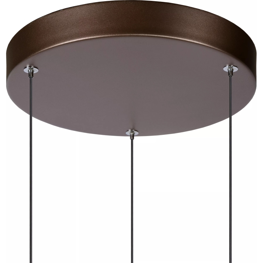 Lucide 24402/15/96 - LED ljusreglerad ljuskrona på textilsladd MARGARY 3xLED/4W/230V mässing
