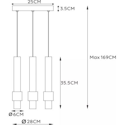 Lucide 24402/15/96 - LED ljusreglerad ljuskrona på textilsladd MARGARY 3xLED/4W/230V mässing