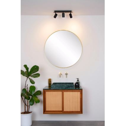 Lucide 26958/15/30 - LED Ljusreglerad badrum spotlight LENNERT 3xGU10/5W/230V IP44 svart