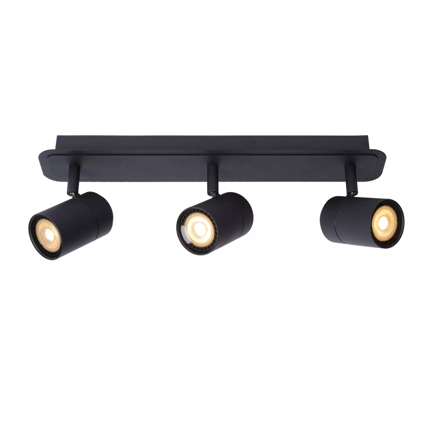 Lucide 26958/15/30 - LED Ljusreglerad badrum spotlight LENNERT 3xGU10/5W/230V IP44 svart