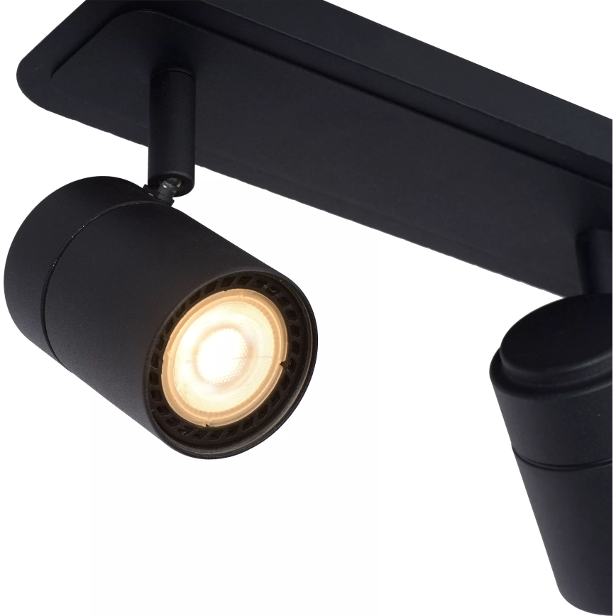 Lucide 26958/15/30 - LED Ljusreglerad badrum spotlight LENNERT 3xGU10/5W/230V IP44 svart