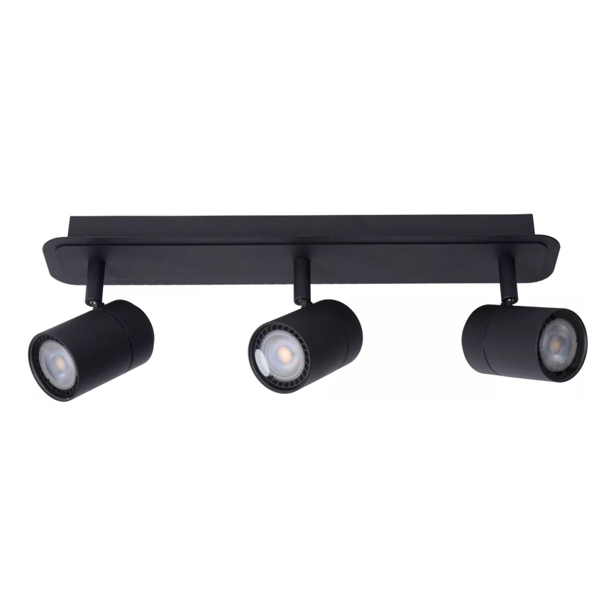 Lucide 26958/15/30 - LED Ljusreglerad badrum spotlight LENNERT 3xGU10/5W/230V IP44 svart