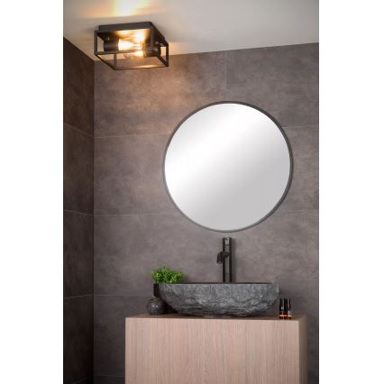 Lucide 27100/02/30 - Badrum takbelysning CARLYN 2xE14/6W/230V IP54 svart
