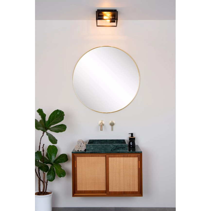 Lucide 27100/02/30 - Badrum takbelysning CARLYN 2xE14/6W/230V IP54 svart