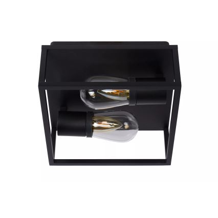 Lucide 27100/02/30 - Badrum takbelysning CARLYN 2xE14/6W/230V IP54 svart