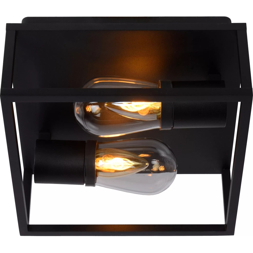 Lucide 27100/02/30 - Badrum takbelysning CARLYN 2xE14/6W/230V IP54 svart