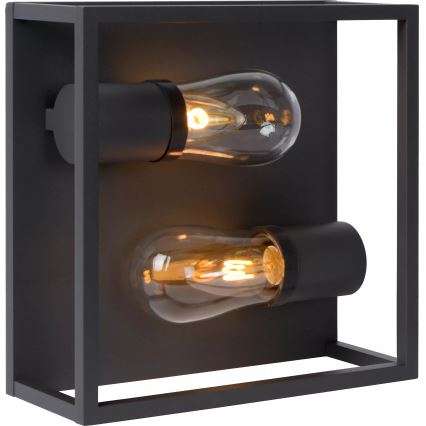 Lucide 27100/02/30 - Badrum takbelysning CARLYN 2xE14/6W/230V IP54 svart