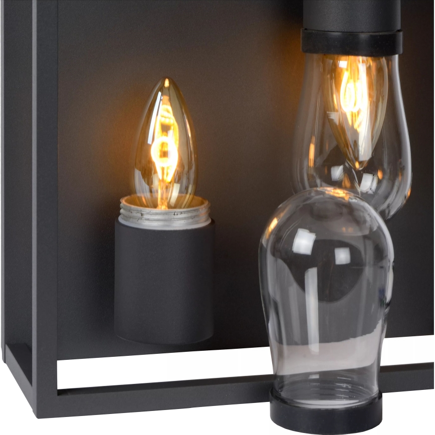 Lucide 27100/02/30 - Badrum takbelysning CARLYN 2xE14/6W/230V IP54 svart
