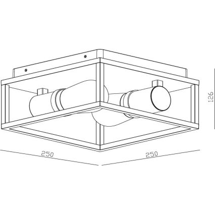 Lucide 27100/02/30 - Badrum takbelysning CARLYN 2xE14/6W/230V IP54 svart