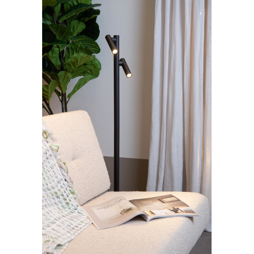 Lucide 27703/04/30 - LED Ljusreglerad beröring utomhus lampa ANTRIM 2xLED/2,2W/4V 400 mAh IP54 svart