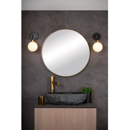 Lucide 30265/01/30 - vägglampa för badrum BEREND 1xG9/33W/230V IP44 svart
