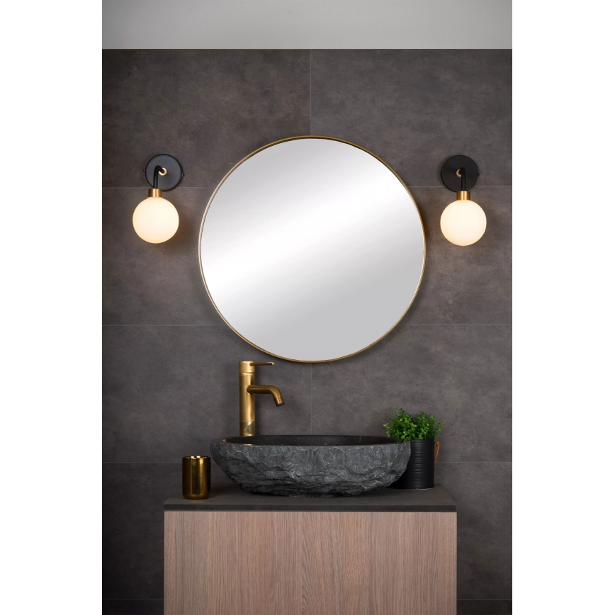 Lucide 30265/01/30 - vägglampa för badrum BEREND 1xG9/33W/230V IP44 svart