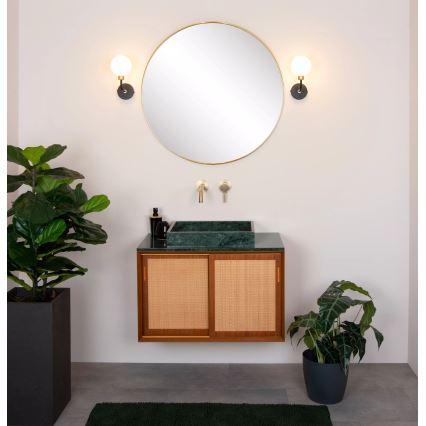 Lucide 30265/01/30 - vägglampa för badrum BEREND 1xG9/33W/230V IP44 svart