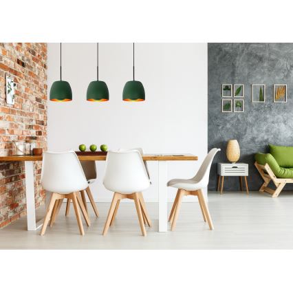 Lucide 30488/03/33 - Ljusskrona med upphängningsrem  NOLAN 3xE27/40W/230V grön