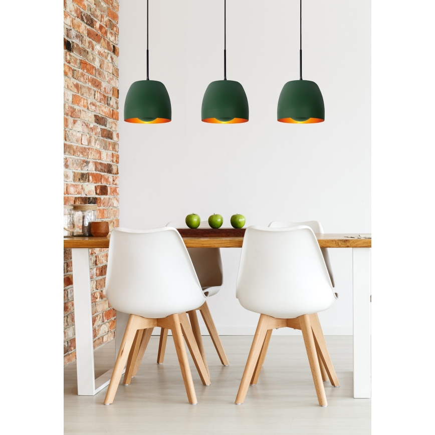 Lucide 30488/03/33 - Ljusskrona med upphängningsrem  NOLAN 3xE27/40W/230V grön